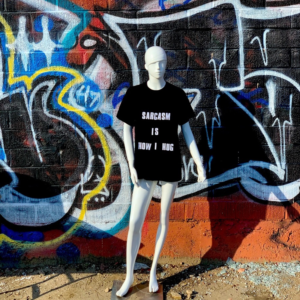 T shirt. Unisex. S-XL. Black and white.